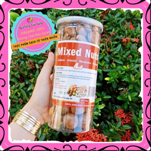 [Mới ra lò] Hạt Mix Nuts 4 loại 🎨 Macca – Hạnh nhân – Dẻ cười – Điều 🎨 GIÀU CHẤT XƠ, TỐT CHO TIM MẠCH (500g) | BigBuy360 - bigbuy360.vn
