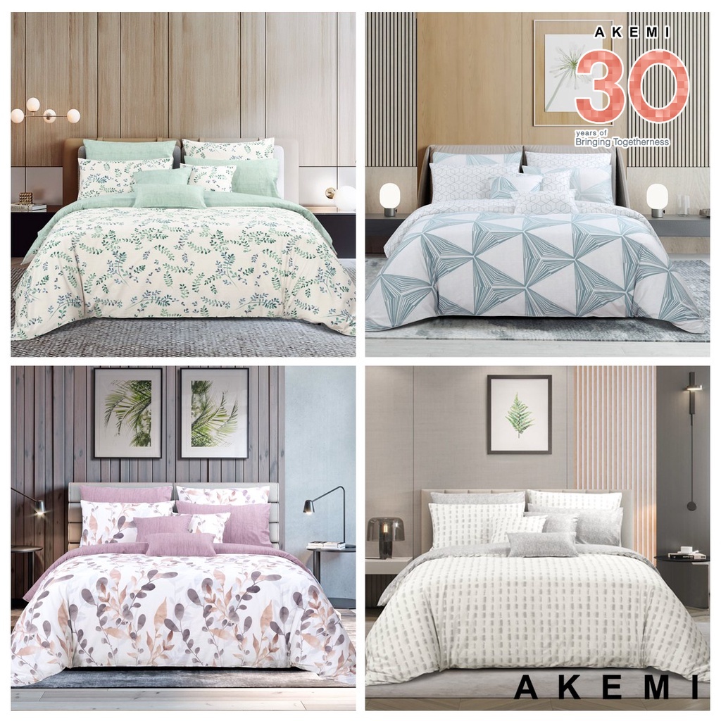 Bộ Ga và Vỏ Gối AKEMI Cotton Select Adore 730TC, gồm 5 món