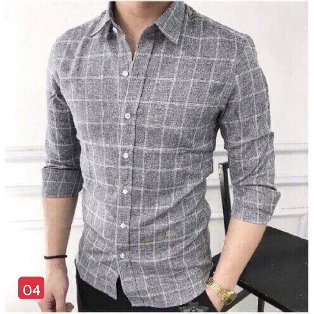 Áo sơ mi nam dài tay chất lụa không nhăn dáng ôm body nhiều mẫu PN ms04