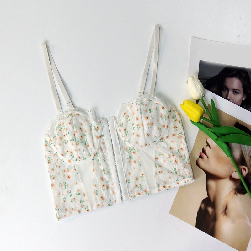 Áo Croptop Hai Dây Phối Ren Thời Trang Đường Phố Gợi Cảm Cho Nữ