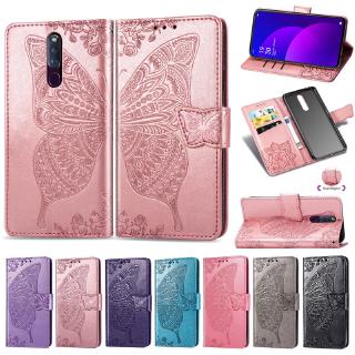Ốp điện thoại OPPO F11 Pro dập nổi hình bướm lật ví da PU OPPO F11 Pro F 11 Pro OPPOF11 F11Pro