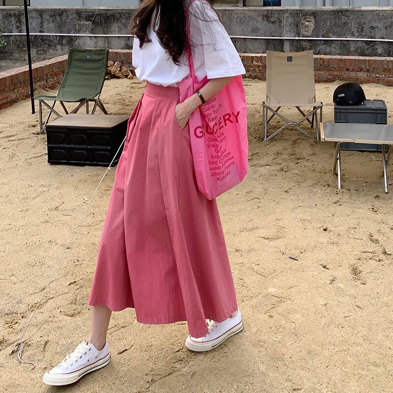 Chân váy chữ A IELGY lưng cao phong cách Nhật Bản thời trang xinh xắn cho nữ