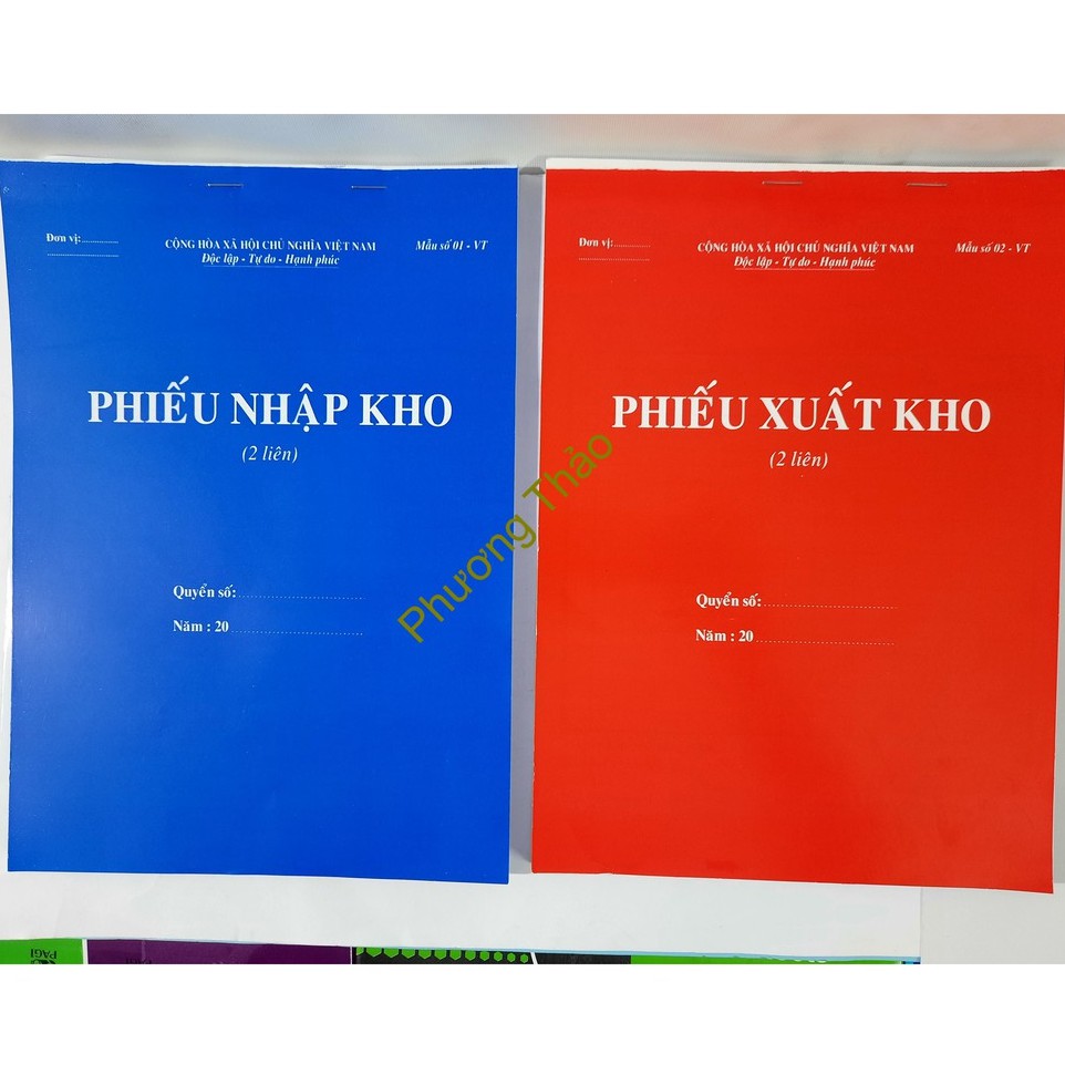 Phiếu xuất kho/ Phiếu nhập kho - Giấy carbon  ( A4/ A5 -1 liên, 2 liên, 3 liên ).