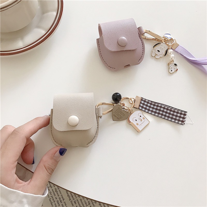 Túi da bảo vệ hộp đựng tai nghe Airpods tiện lợi