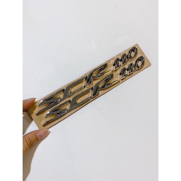 Bộ tem dán ốp sườn, mặt nạ xe Honda SCR 110 xi bóng, không bay màu, có sẵn keo