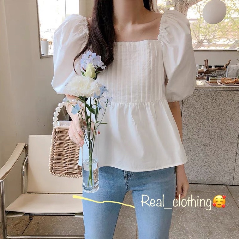 Áo babydoll  và dây buộc tóc