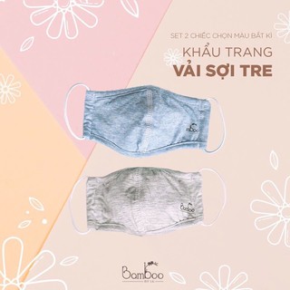 [LITTLELOVE] Khẩu trang kháng khuẩn 2 lớp vải sợi tre Bamboo by LIL