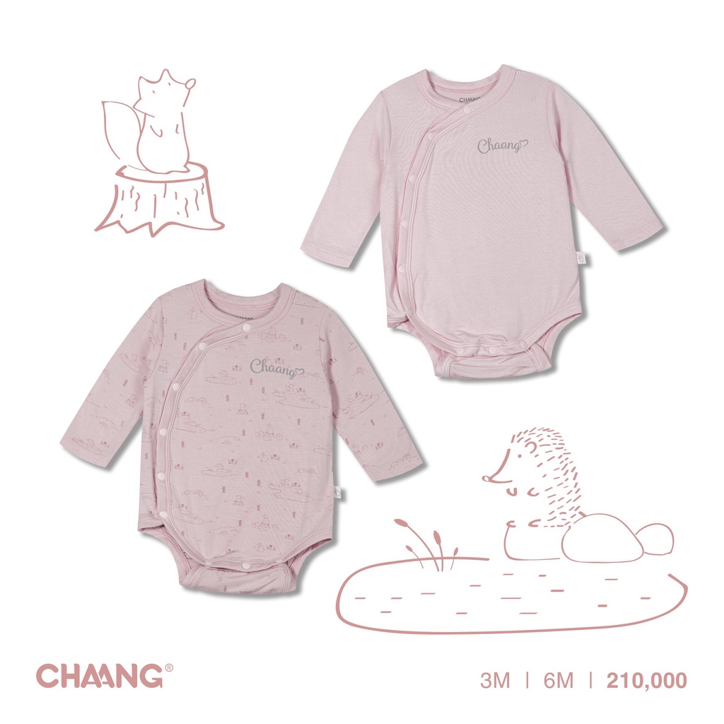 Set 2 Body chip Chaang sơ sinh vải cotton mỏng mặc quanh năm