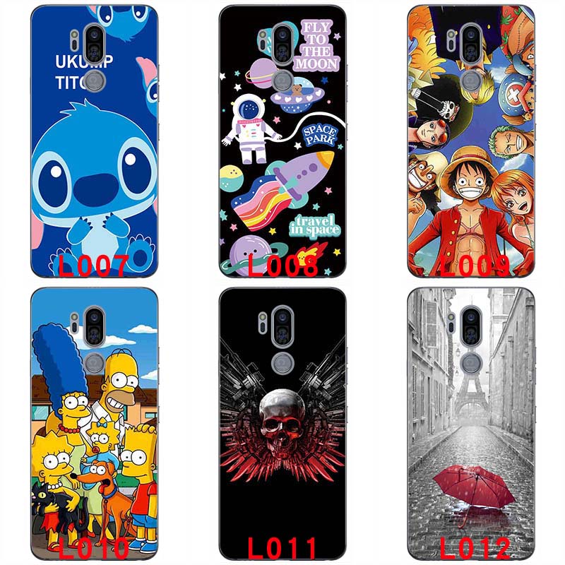 Ốp điện thoại dẻo silicon TPU in hình hoạt hình nhiều màu sắc cho LG G7 G7 ThinQ
