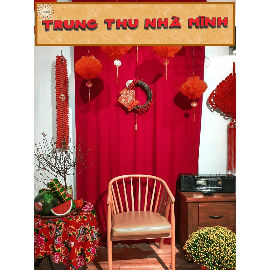 Tem dán tường trang trí Trung Thu cổ xưa 65cm