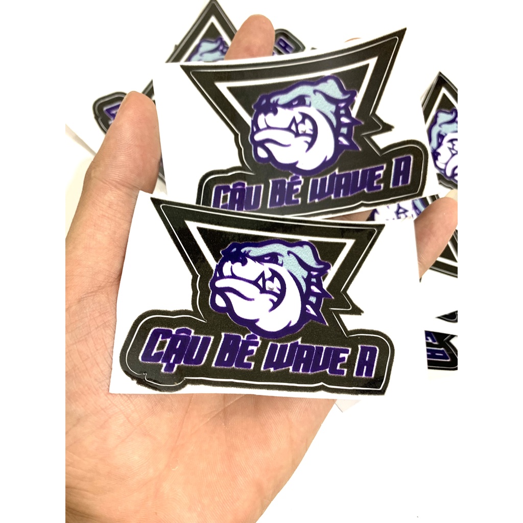 Tem Sticker Cậu Bé Wave 3 lớp Siêu Đẹp Dán Đủ Dòng Xe Mũ Bảo Hiểm