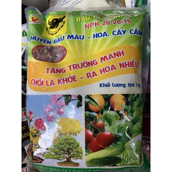 Đầu trâu NPK 20-20-15 tăng trưởng mạnh, chồi lá khoẻ, ra hoa nhiều