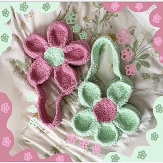 Bloom flower bag - túi len bông hoa handmade