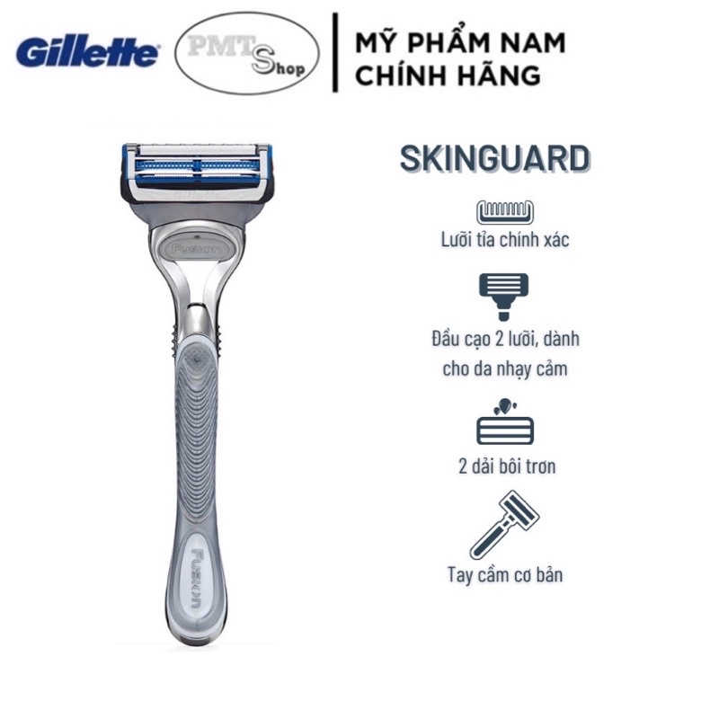 Bộ Dao cạo râu cao cấp thay lưỡi Gillette Fusion Skinguard dành cho da nhạy cảm