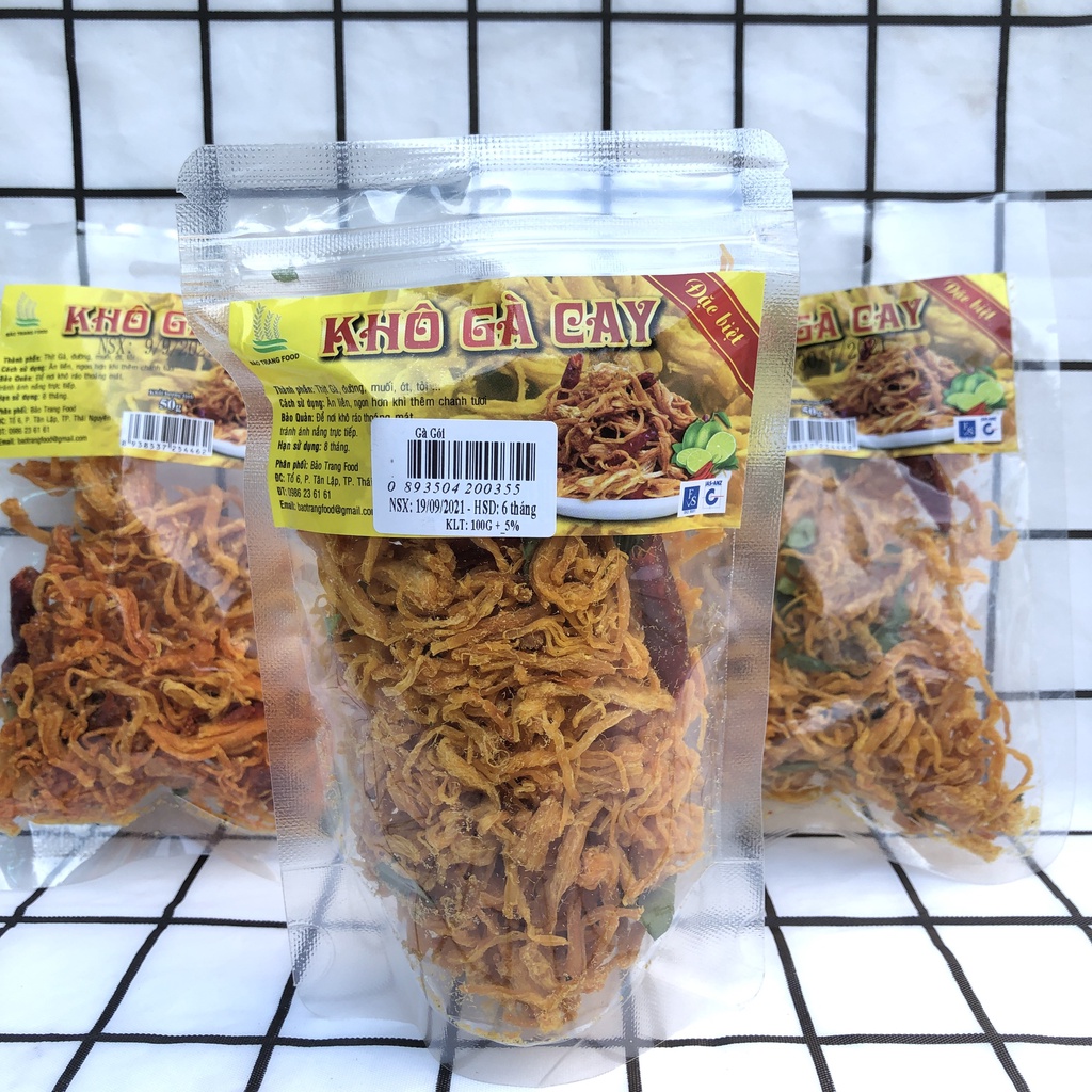  Khô gà lá chanh xé sợi loại ngon, gói 100g | IMINT FODD | BigBuy360 - bigbuy360.vn