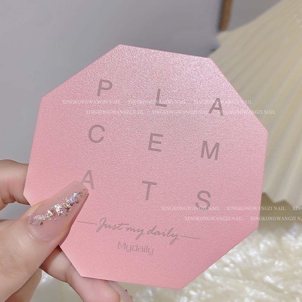 Bảng Thép Trưng Bày Móng Tay Giả Hình Lục Giác DIY