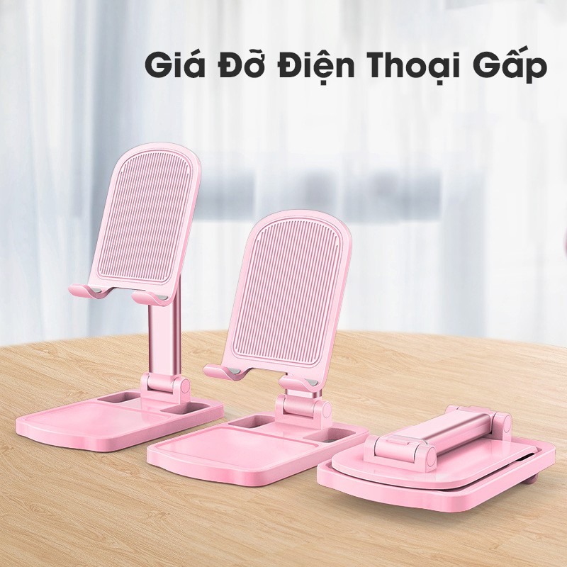 Giá Đỡ Điện Thoại Bằng Nhựa Gấp Gọn Tiện Lợi (NEW) - Điều Chỉnh Được Chiều Cao - DT087