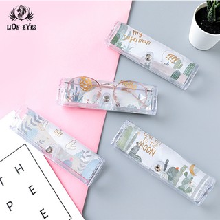 Hộp Đựng Kính Nhựa Dẻo Trong Suốt Họa Tiết Hoạt Hình Dễ Thương