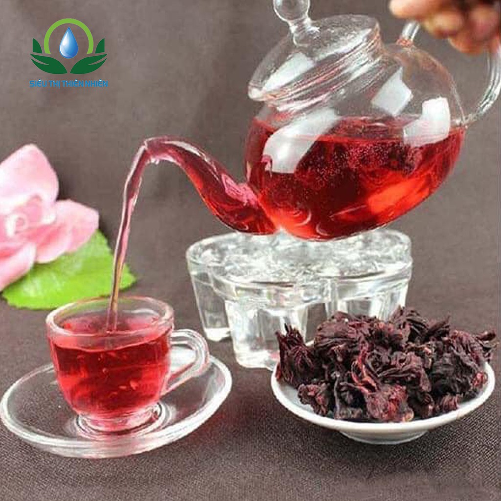 Trà hoa dâm bụt sấy khô Mộc Sắc 500g, trà atiso đỏ(hibiscus), trà râm bụt kép của Siêu Thị Thiên Nhiên