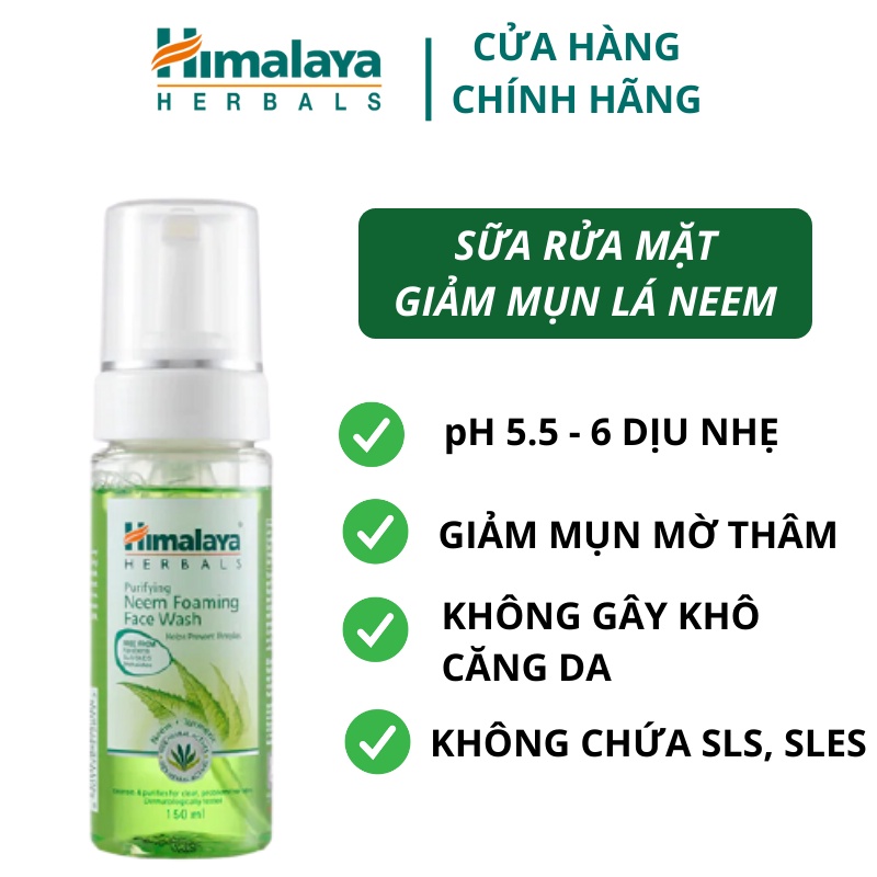 [QT] Sữa rửa mặt tạo bọt ngăn ngừa mụn Himalaya Purifying Neem Foaming Face Wash 150ml