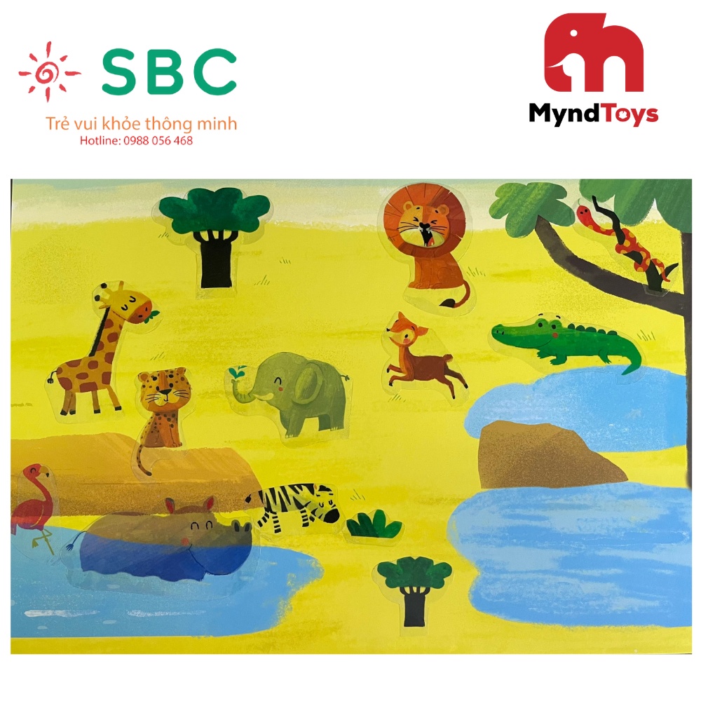 Bóc dán thành tranh môi trường sống sinh động - Sticker Myndtoys Việt Nam - Đồ chơi an toàn