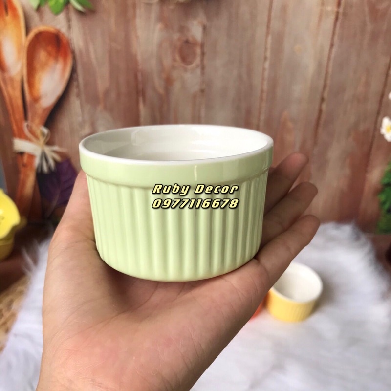 Hũ ramenkin sứ nhiều màu, hũ caramen, hũ chưng yến