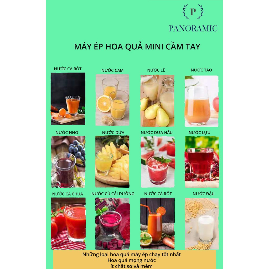 Máy ép nước trái cây, hoa quả mini XIALANPU, máy ép chậm rau củ quả đa năng nhỏ gọn công suất lớn