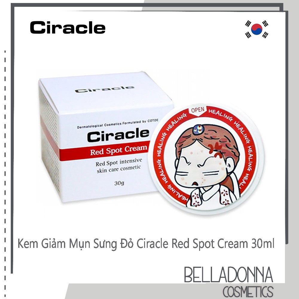 Kem Giảm Mụn Sưng Đỏ, Mụn Mủ Ciracle Red Spot Cream 30ml