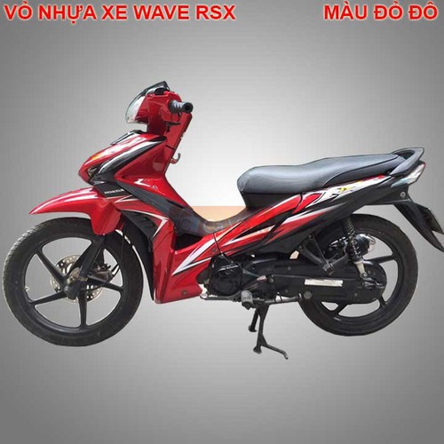 Dàn áo xe WAVE RSX, nhựa nguyên sinh ABS cao cấp màu Đen Đỏ - G548