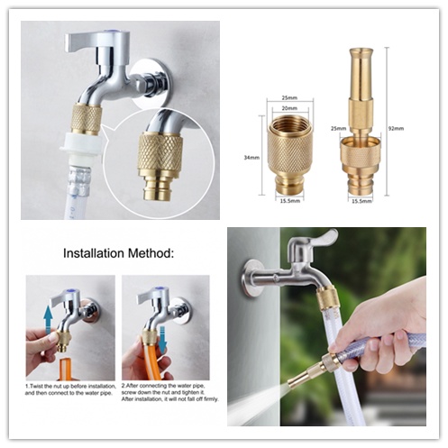 Bộ 2 Đầu Nối Vòi Xịt Nước Áp Suất Cao