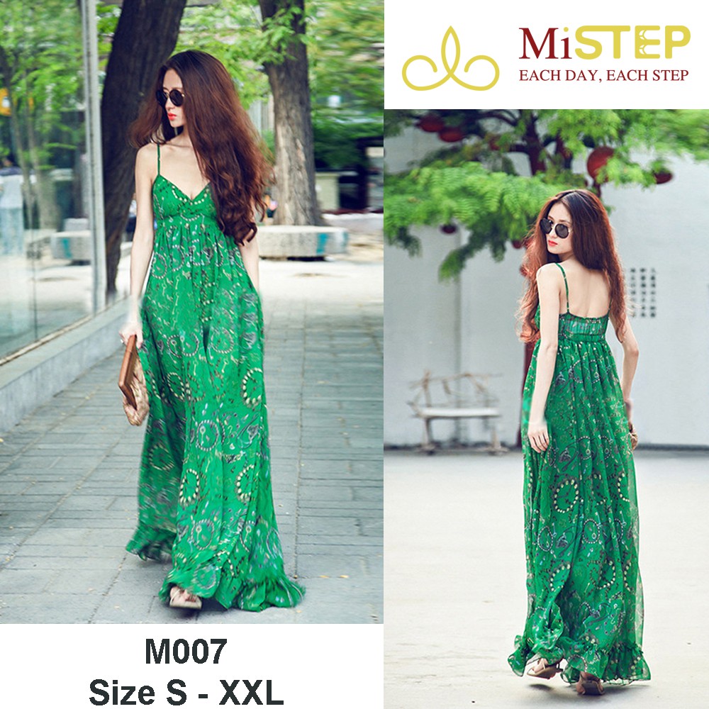 Váy Maxi Đẹp 2 Dây M007
