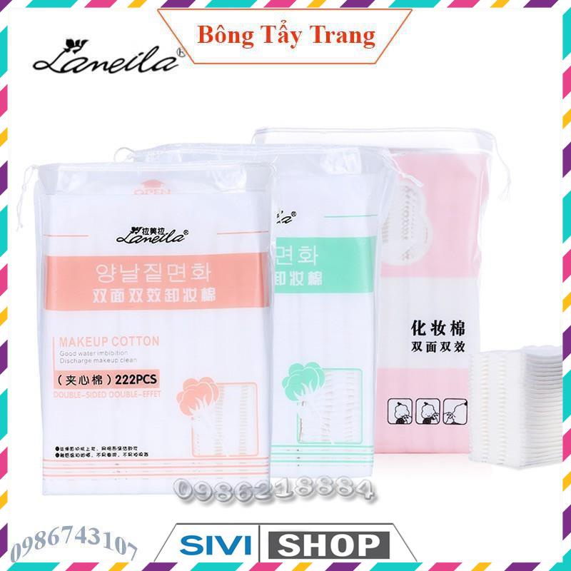 Bông tẩy trang Laneila túi 222 miếng