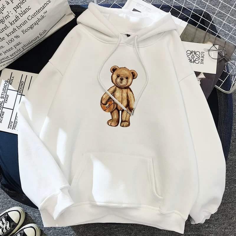 Áo hoodie 5d gấu bóng rổ HTH1120