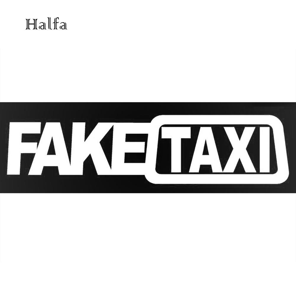 Sticker dán trang trí ô tô hình chữ FAKE TAXI vui nhộn