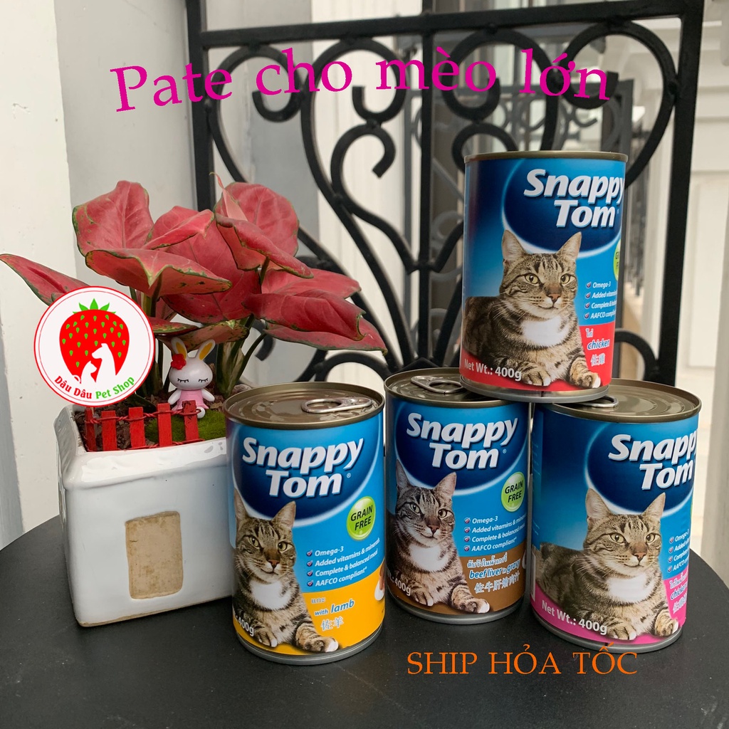 Pate cho mèo Snappy tom lon 400g (Đủ 4 Vị)