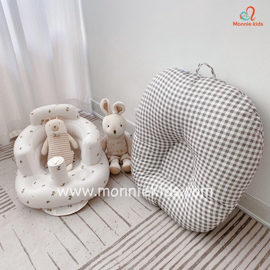 Ghế hơi tập ngồi cao cấp Playing họa tiết Gấu / Tulip / Oliu nội địa Trung