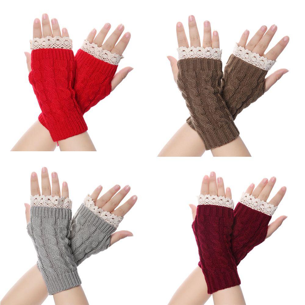 FUTURE Long Knitted Gloves New Arrival Elastic Thick Warm Soft Arm Warmers