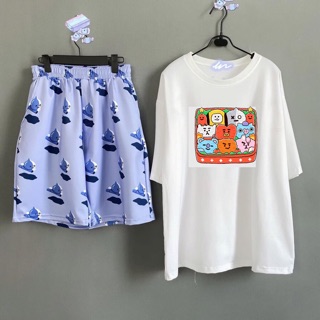 [ CÓ 7 MẪU - COMBO TIẾT KIỆM ] Set áo Van + short Van cảtoon BT21 Unisex