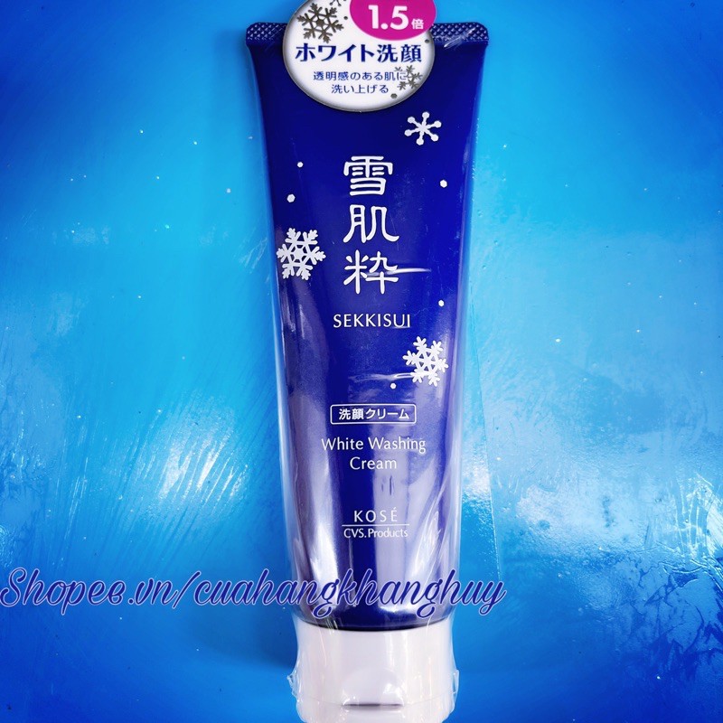 Sữa rửa mặt trắng da Kose Sekkisui White Washing Cream của Nhật 80 g, 120 g