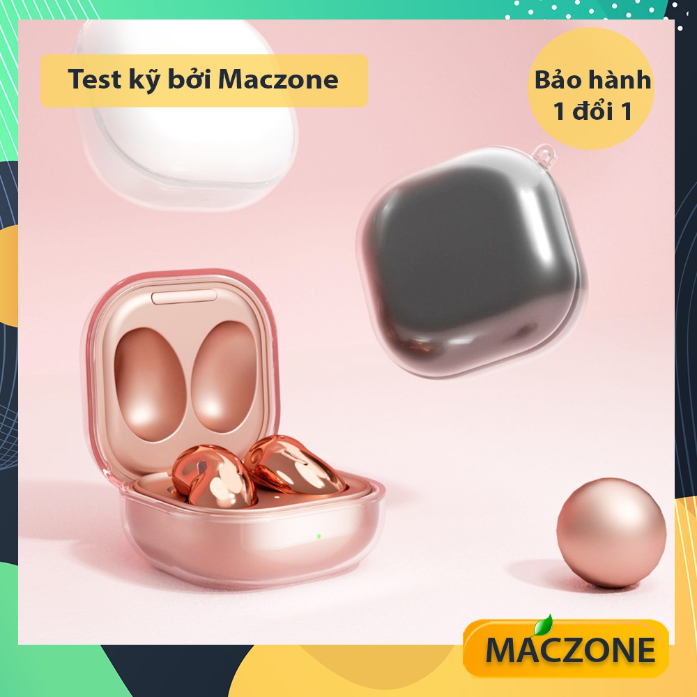 [Loại chất lượng cao] Ốp case silicon trong suốt vỏ chống sốc cho tai nghe Samsung Galaxy Buds Live - Tặng Móc (ZL04)