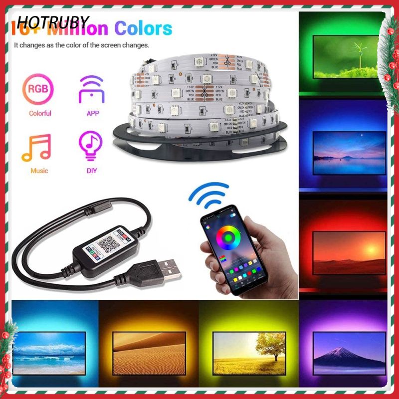 Dây đèn LED 5050 SMD DC 5V USB RGB dùng trang trí bàn TV