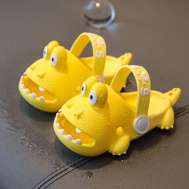 Dép Sandal Đế Dày Không Trượt Hở Ngón Họa Tiết Khủng Long Thời Trang Mùa Hè Cho Bé Trai Và Gái