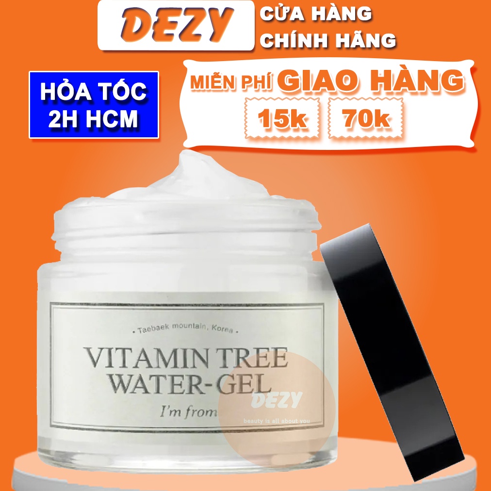 Kem Dưỡng Ẩm Vitamin Tree Water Gel Cho Da Dầu Mụn Vitamin C E Trắng Da Niacinamide Ngừa Mụn Thải Độc Da Skincare Dezy