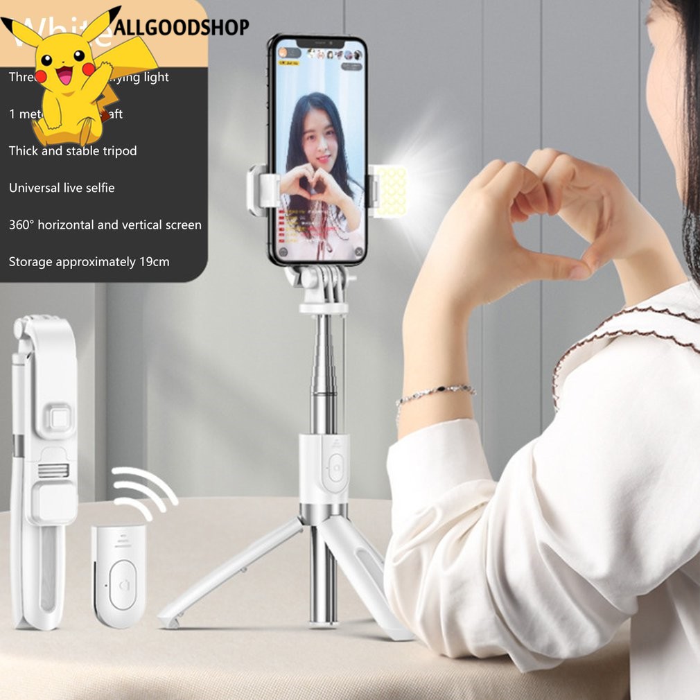 Gậy chụp ảnh tự sướng không dây bluetooth Q02S điều khiển từ xa có thể kéo dài đến 100cm và xoay ngang dọc