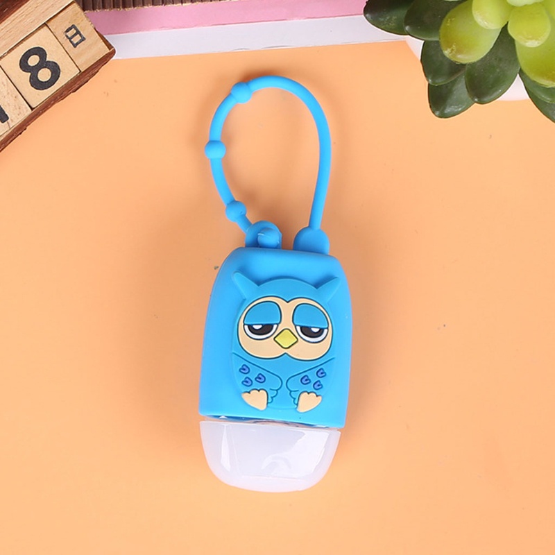 Set 20 Bình Rỗng Đựng Nước Hoa / Móc Khóa Bằng Silicon Hình Oval Hoạt Hình 30ml