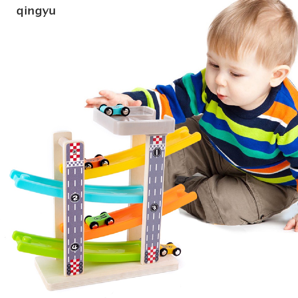 Bộ 4 Mô Hình Xe Scooter Mini Kéo Sau Lưng Trang Trí Cho Bé