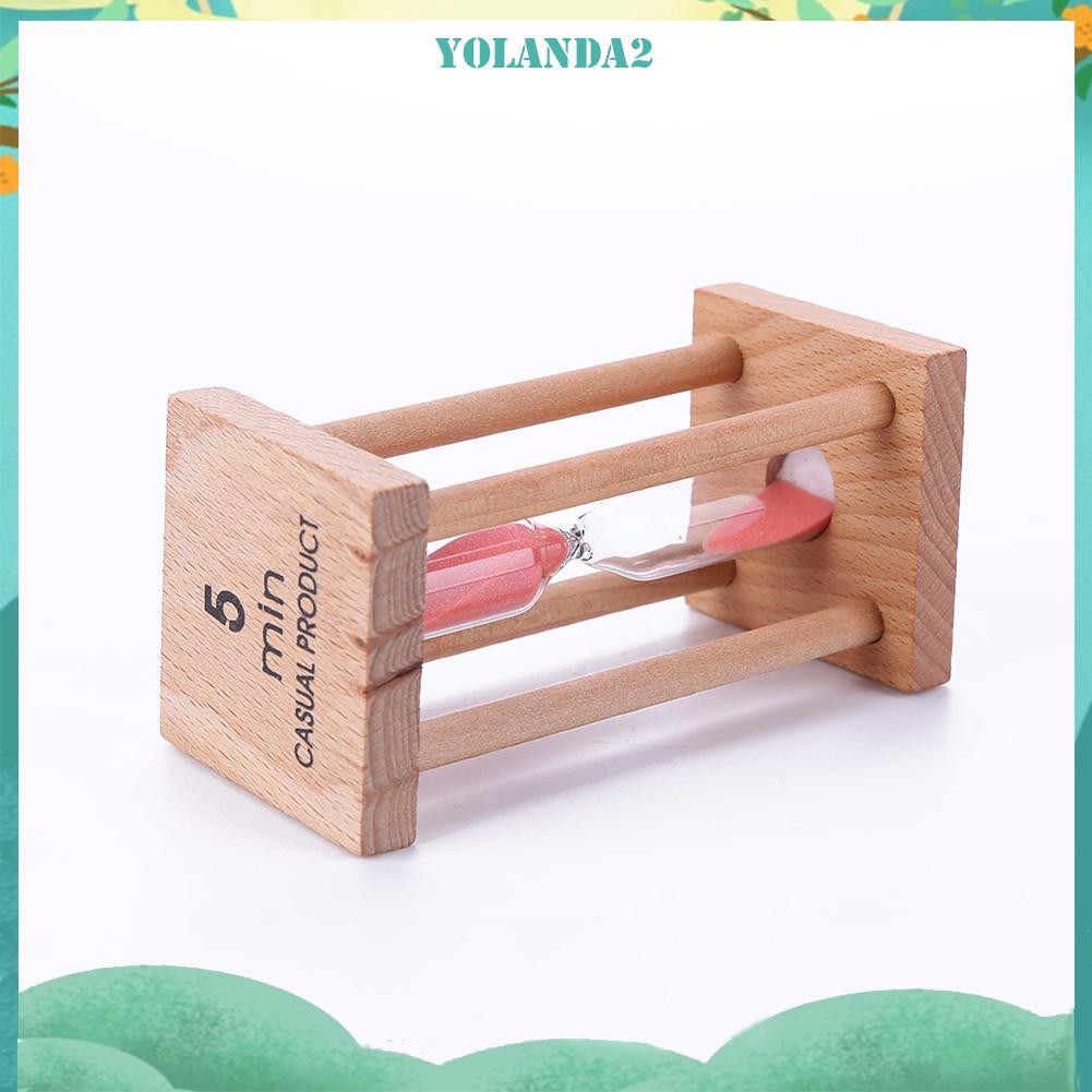 Đồng hồ cát đếm ngược 5 phút khung gỗ hỗ trợ thời gian đánh răng của bé sáng tạo sử dụng tại nhà