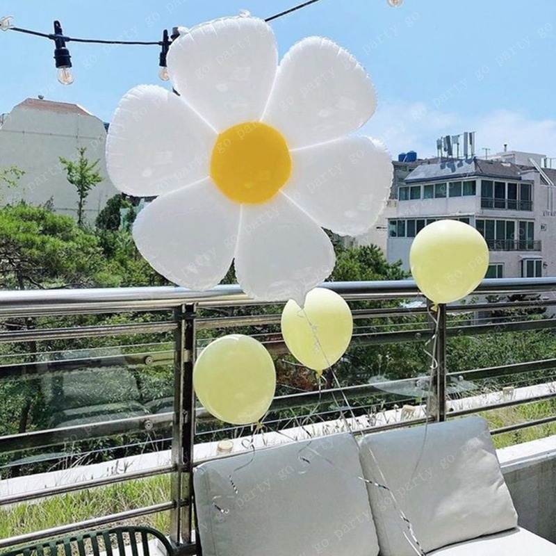 1 Bong Bóng Lá Nhôm Hình Hoa Cúc Dùng Trang Trí Tiệc Sinh Nhật Cho Bé