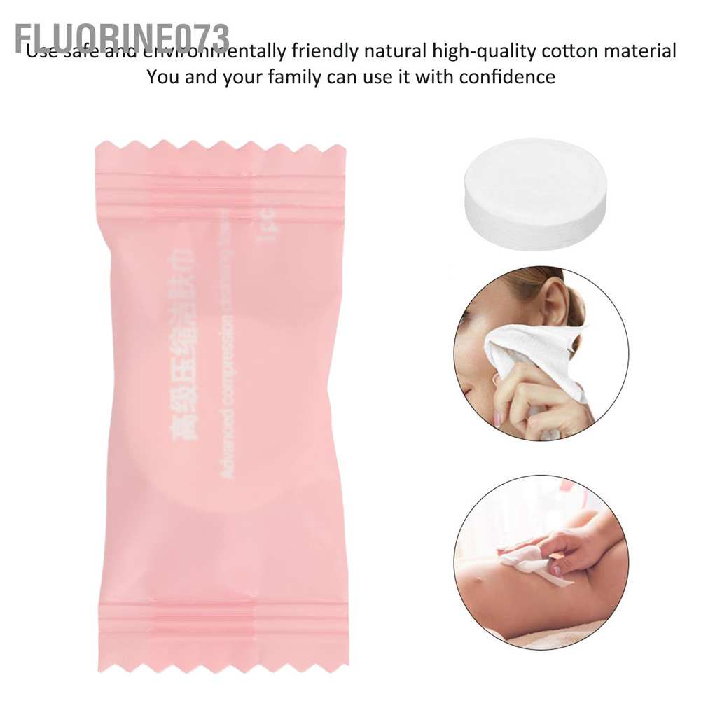 [Hàng mới về] Set 50 khăn lau mặt cotton dạng nén dùng một lần dành cho sử dụng tại nhà và salon làm đẹp