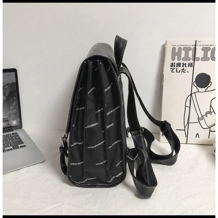 Ba Lô Da PU Thời Trang Hàn Cho Nữ 2022 Ba lô Túi Máy Tính Cặp Sách Phù hợp với một máy tính xách tay 13 inch